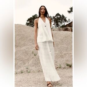 ZARA RUSTIC TIERED SKIRT